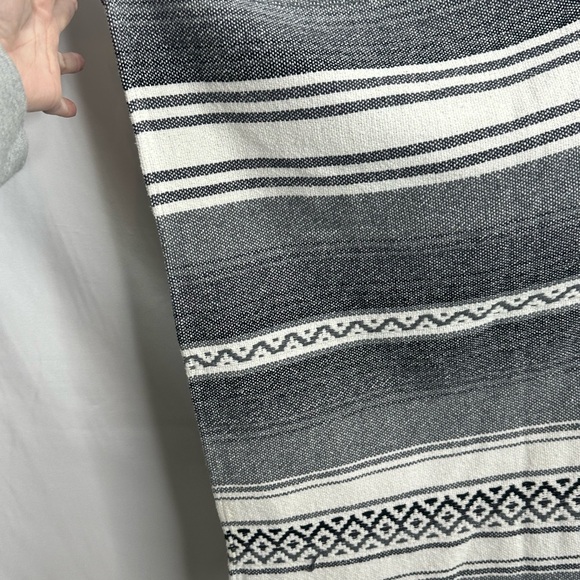 White Crow Charcoal and Ivory Zipped Hooded Poncho Size M/L - Picture 5 of 9